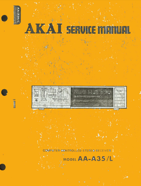 AKAI Computer Controlled Stereo Receiver Model AA-A35-L Service Manual