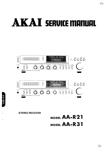 Model Stereo Receiver AA-R21 Service Manual