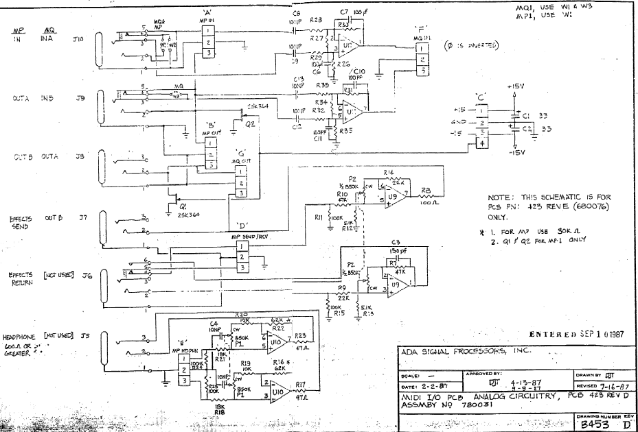 ADA MP1 Schematic