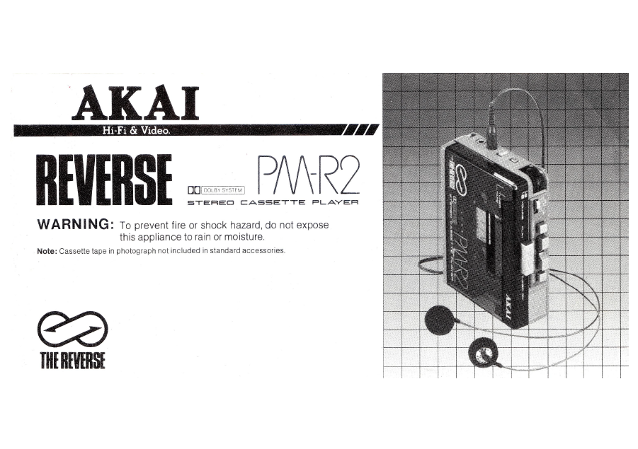 AKAI PM-R2 Stereo Cassette Player Owner's Manual