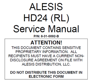 ALESIS HD24 RL Service Manual