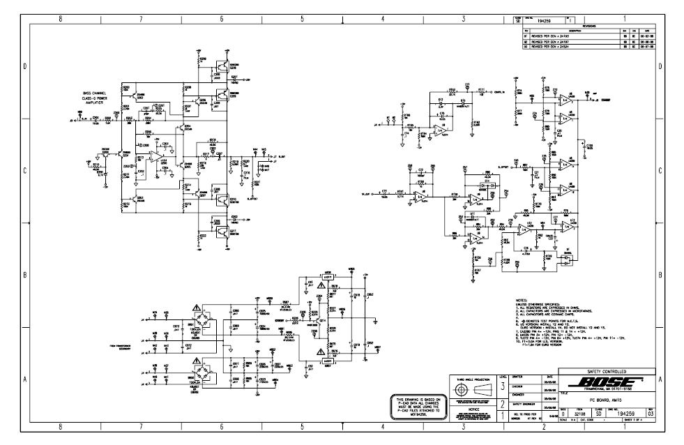 BOSE AM15 PCB Schematic