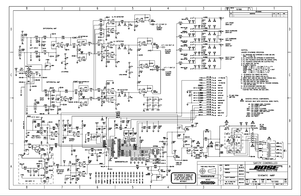 BOSE AM8P Schematics