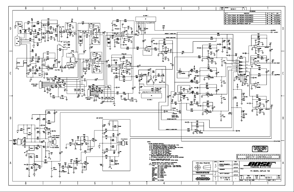 BOSE AMPLUS100 PCB Schematics – Electronic Service Manuals