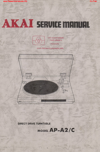 AKAI AP-A2C Direct Drive Turntable Service Manual
