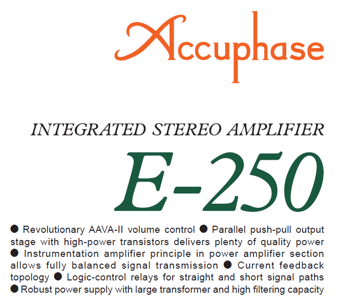 Accuphase E-250 Operations Manual