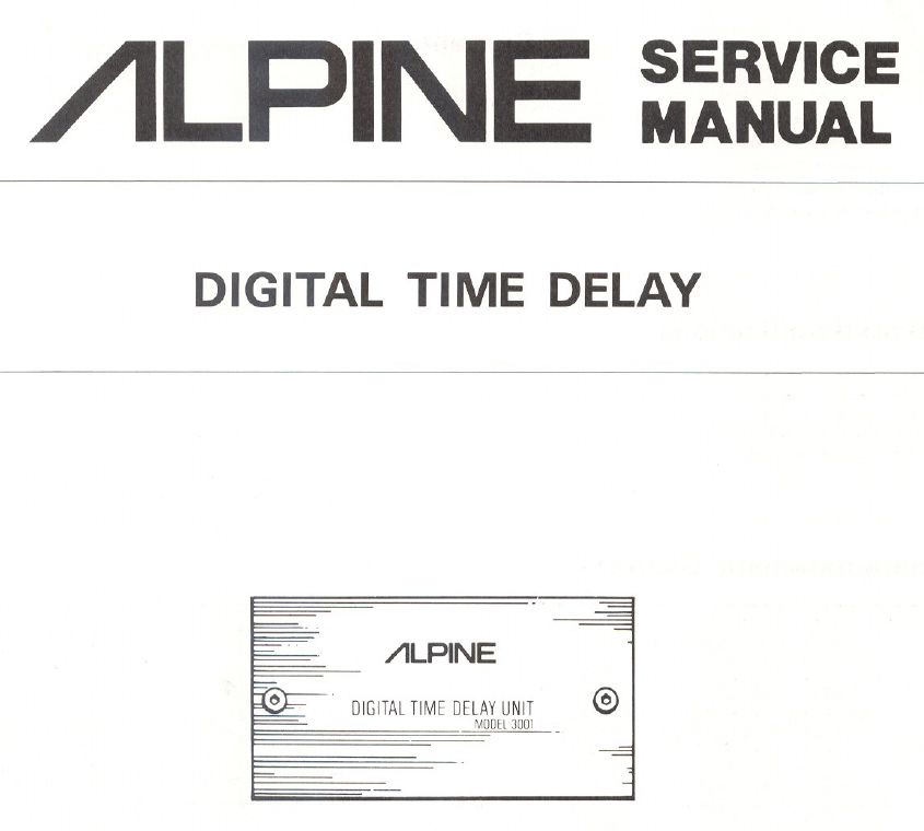 ALPINE 3001 Parts List Schematics
