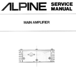 ALPINE 3006 Main Amplifier Service Manual