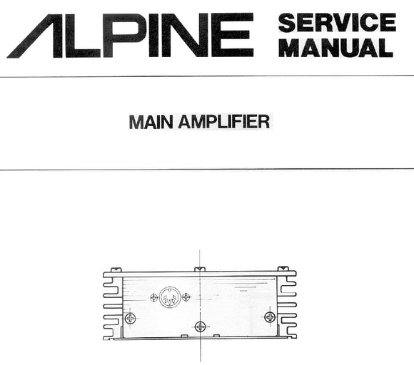 ALPINE 3006 Main Amplifier Service Manual