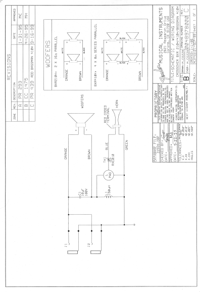 FENDER Bassman 410 Schematics