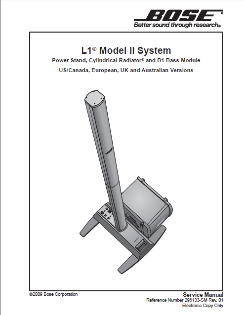 BOSE L1 Model II System Service Manual