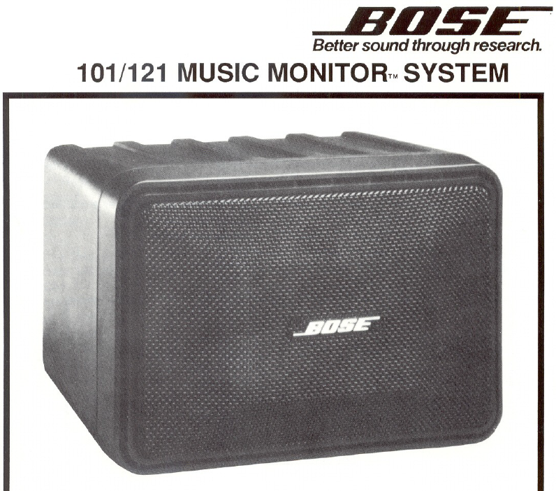 BOSE 101-121 Music Monitor Service Manual – Electronic Service Manuals