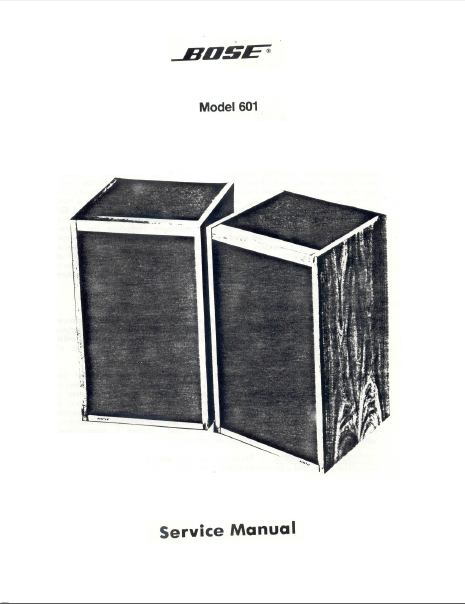 BOSE 601 Service Manual