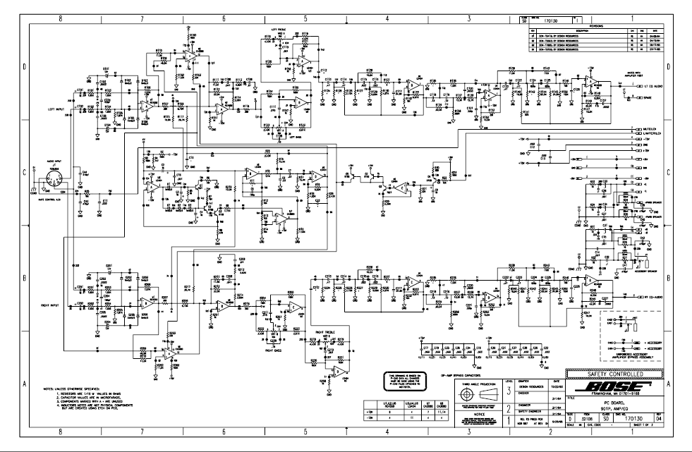 BOSE 901P Schematics