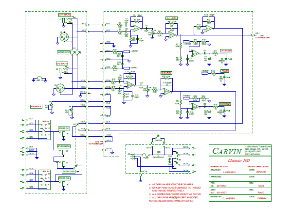 Audio TO Clearcom-CARVIN-CLASSIC 100 Service Manual