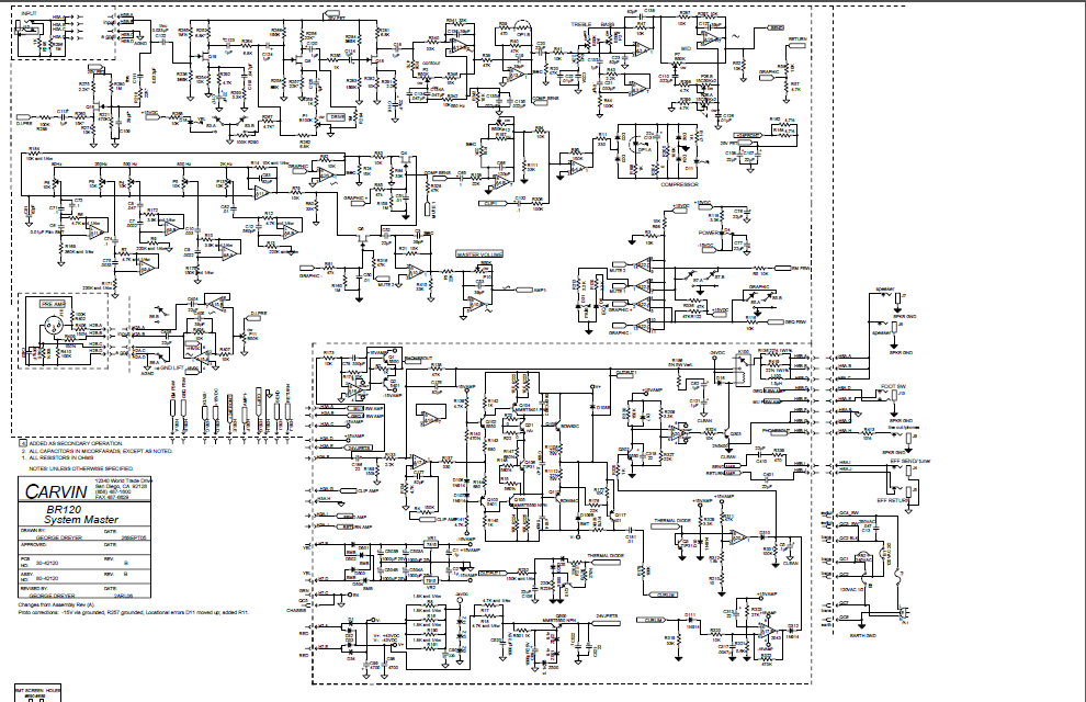 Audio TO Clearcom-CARVIN - 80-42120B Service Manual