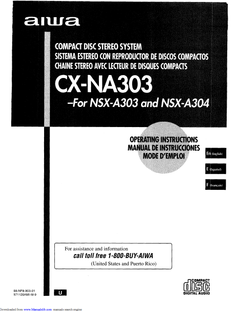 AIWA CX-NA303 Operators Manual