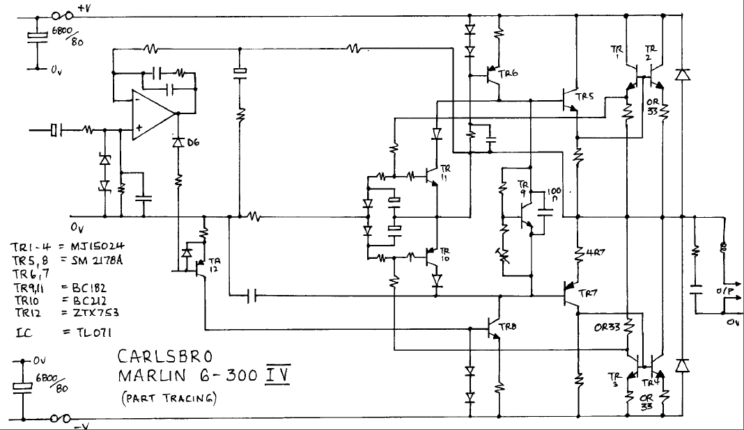CARLSBRO Marlin 6-300 IV Schematic