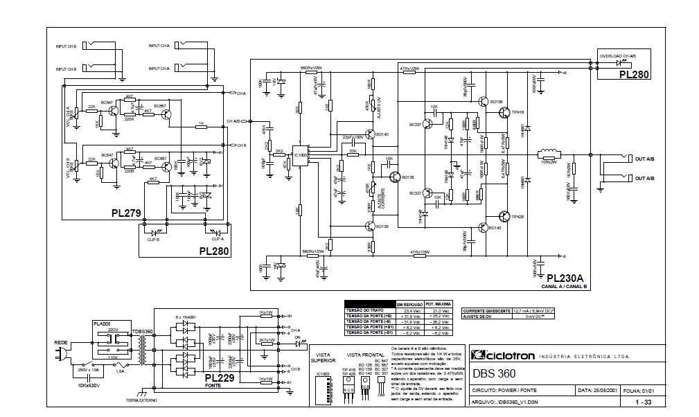 Audio TO Clearcom-Ciclotron_DBS_360_pwr_sch Service Manual