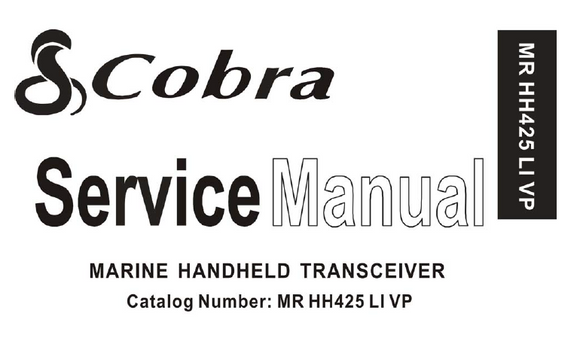 Cobra MRHH425LIVP Service Manual