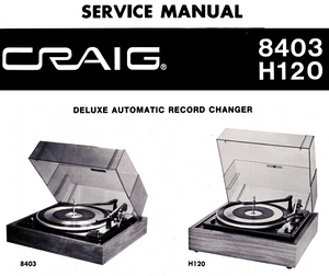 Craig 8403 H120 Service Manual