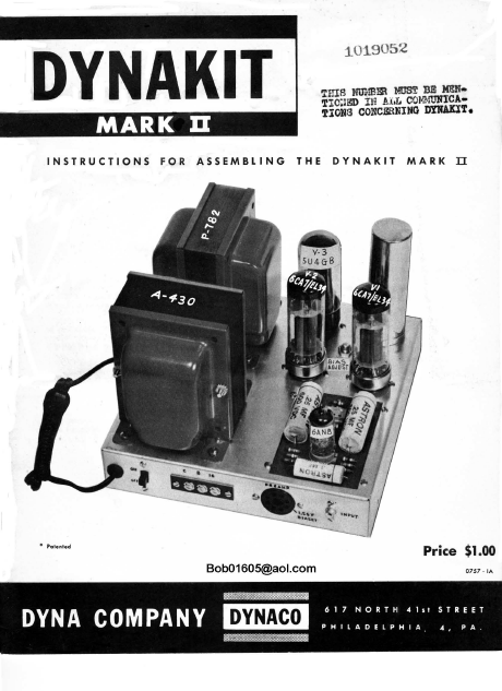 DYNAKIT MARK II Operations Manual