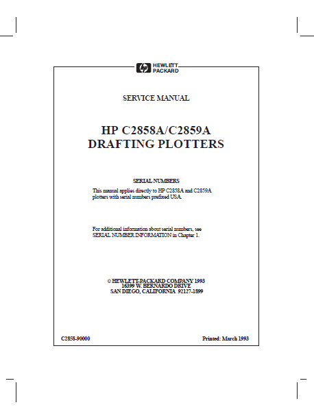 Hewlett Packard C2858A-C2859A Service Manual