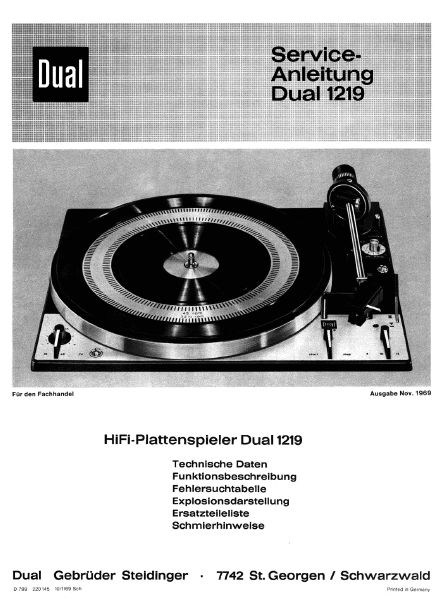 Dual_1219 (de) Service Manual