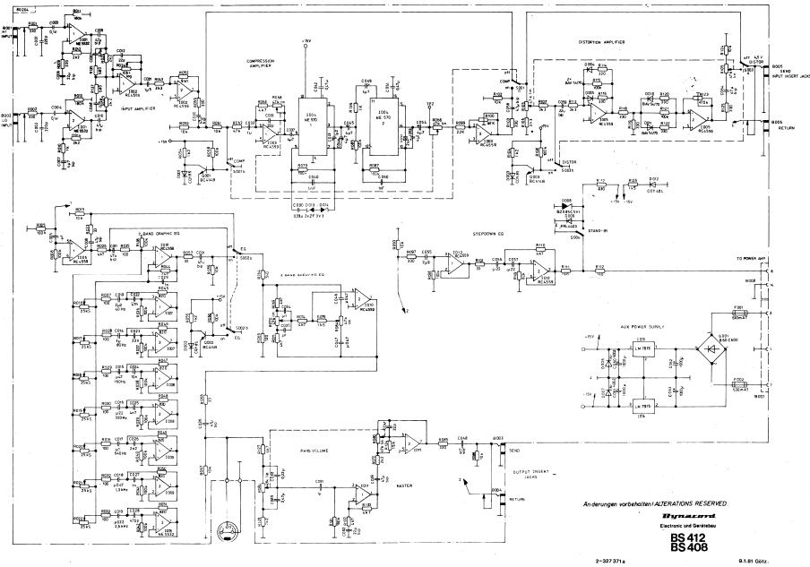 Dynacord BS 408-412 Schematic