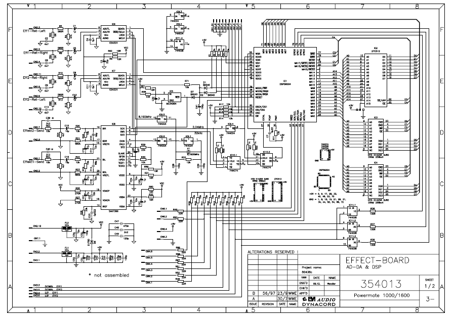 Dynacord PowerMate 1000-1600 Schematics