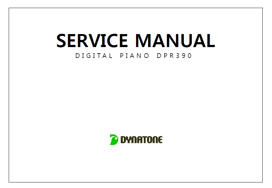 DYNATONE DPR390 Digital Piano Schematics