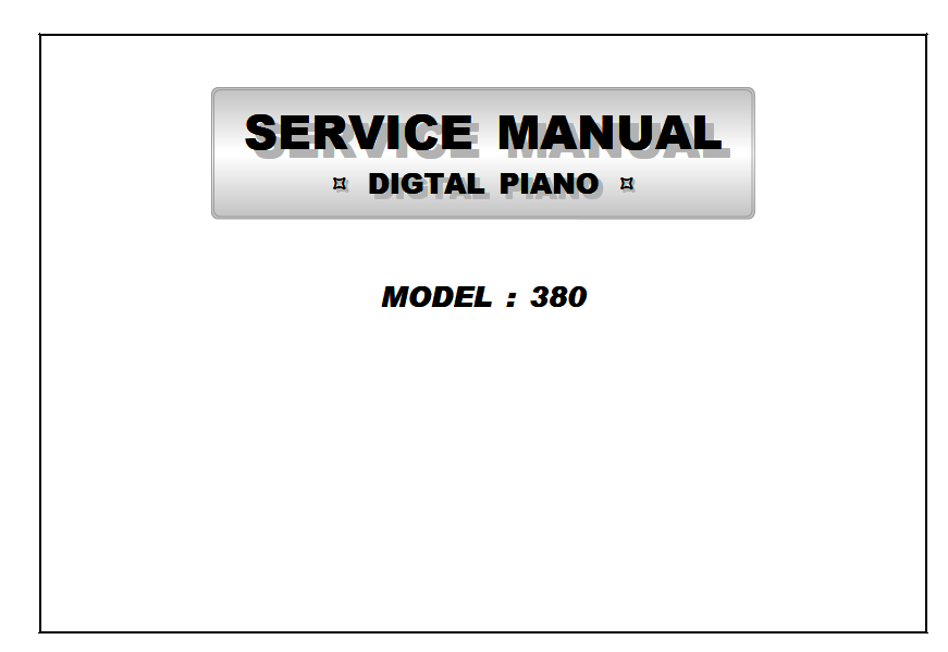 DYNATONE 380 Digital Piano Schematics