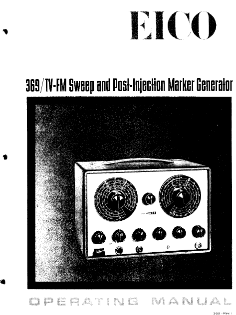 EICO 369 TV-FM Operating Manual