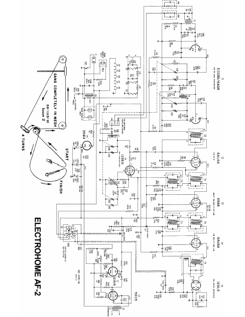 ELECTROHOME AF2 AM-FM Radio Schematics