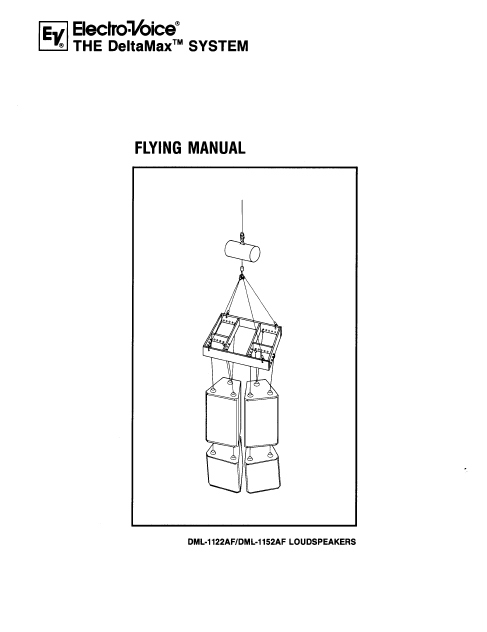 ELECTROVOICE Delta Max System Flying Manual