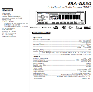 ALPINE ERA-G320 Audio Processor Schematics