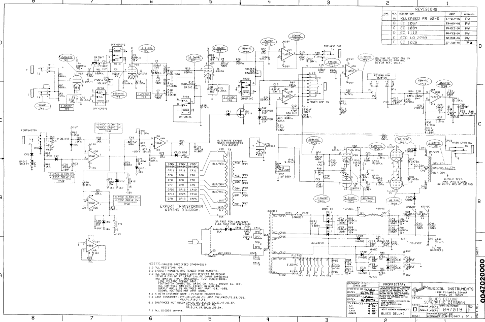 FENDER Blues Deluxe Schematic