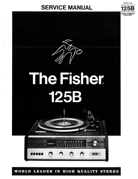 FISHER Model 125B High Fidelity Amplifiers Service Manual