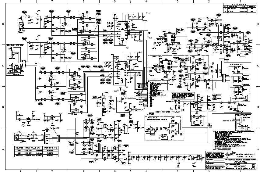 FENDER DEC 30 Main Analog section Schematics