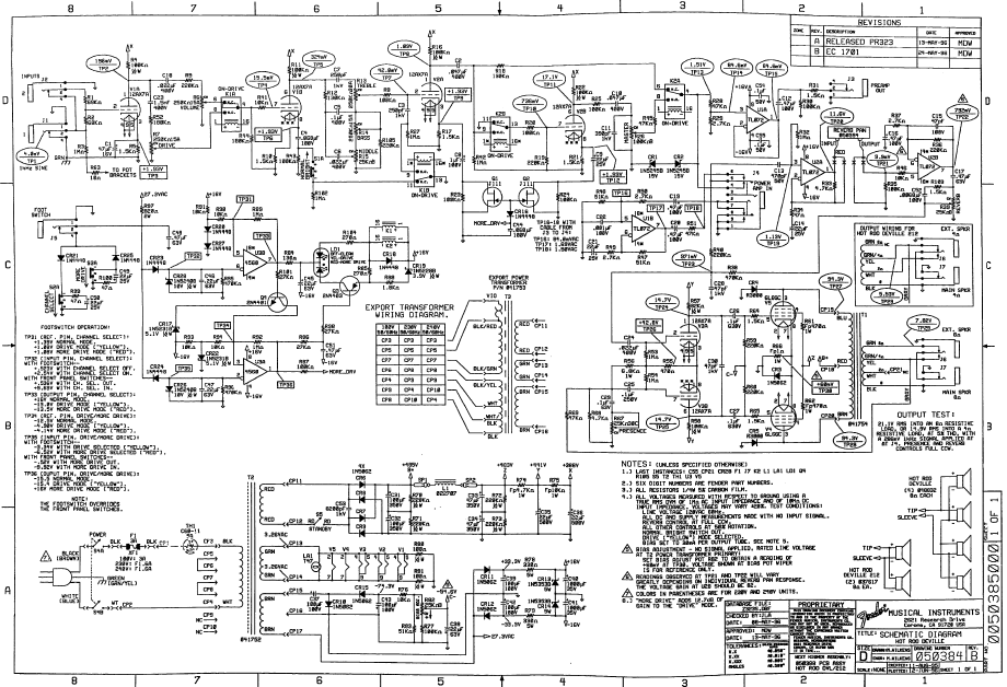 FENDER Hot Rod De Ville Schematics