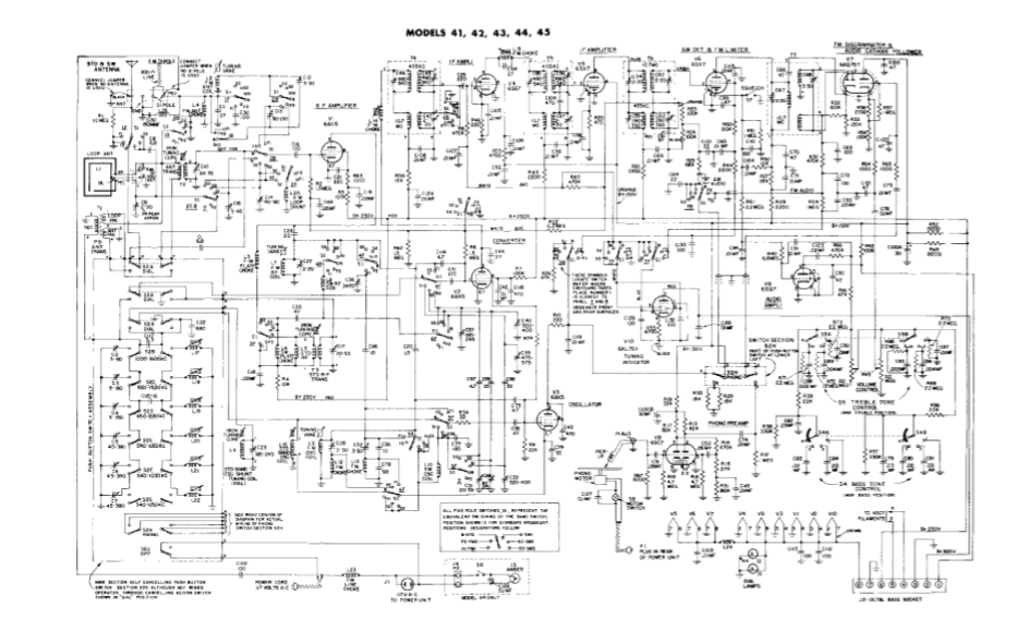 GE Model 41-42 Schematic and Part List