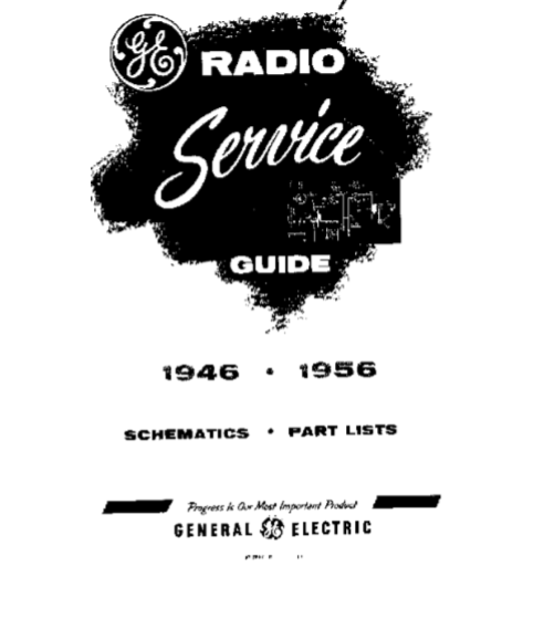 GE Radio Service Guide Model 424-425 Schematic and Part List