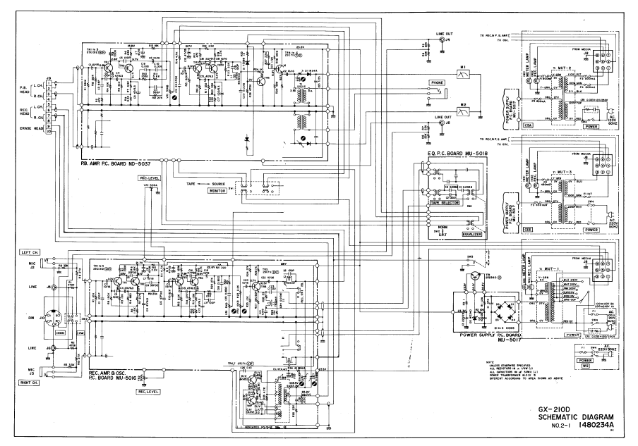 AKAI GX-210D Schematics
