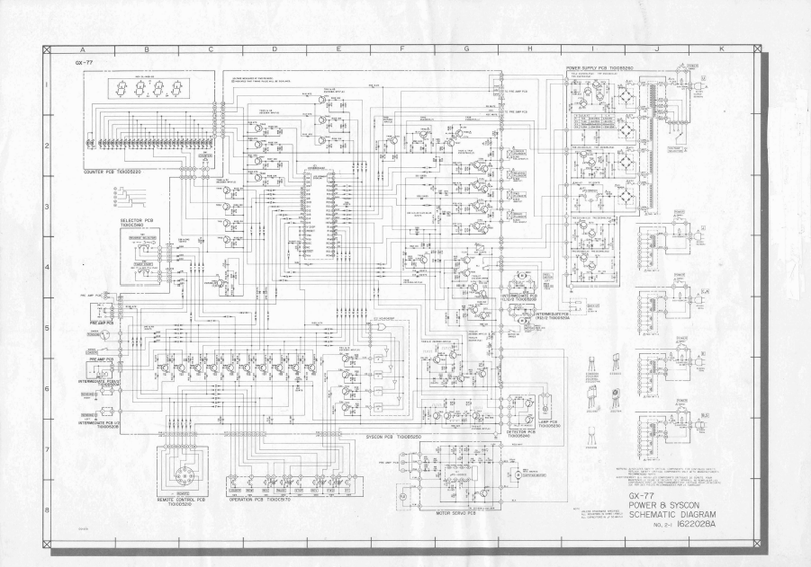 AKAI GX-77 Power and Syscon Schematics