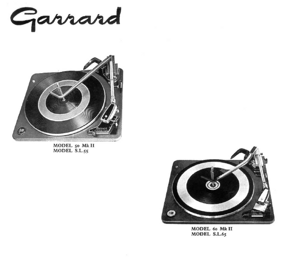 Garrard Models 50MKII 60MKII SL55 SL65 Service Manual