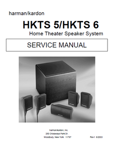 Harman Kardon HKTS 5-6 Home Theater Speaker System Service Manual