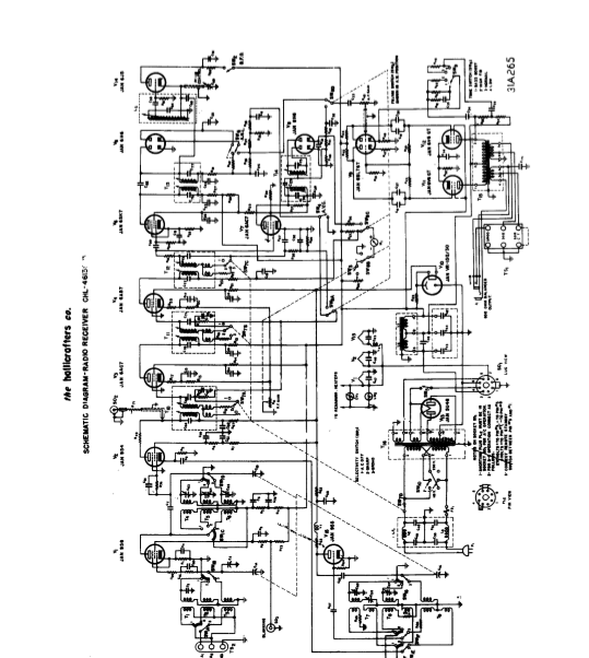 Hallicrafters Model CHL-4613 Radio Receiver Schematics