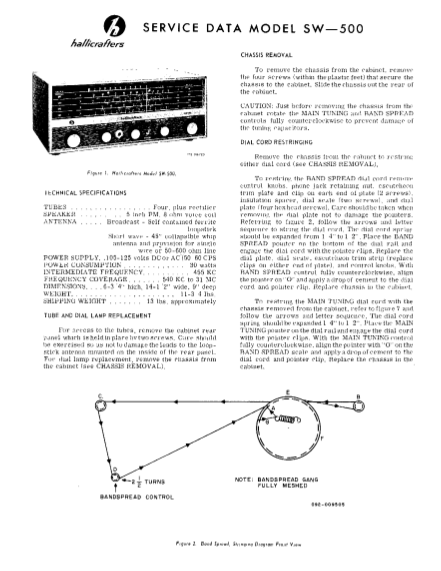Hallicrafters Model SW-500 Schematics