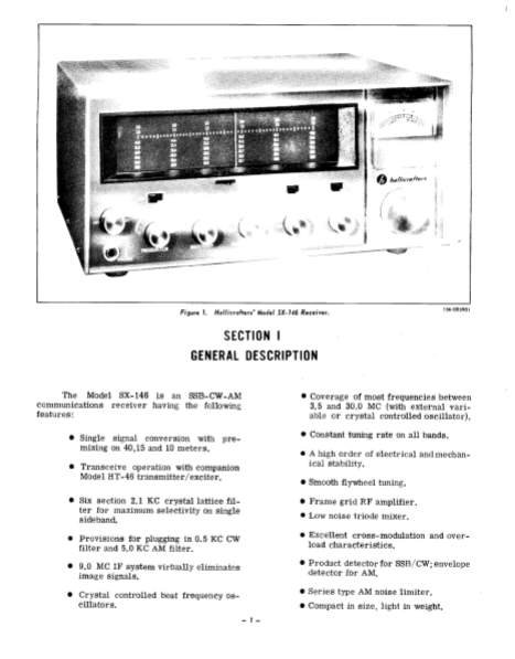 Hallicrafters Model S-17 SX-17 Super Skyraider Service Manual
