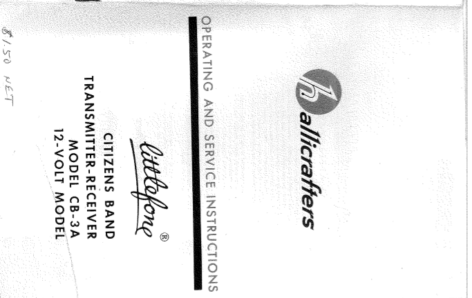 Hallicrafters Model CB-3A Transmitter Receiver Service Manual